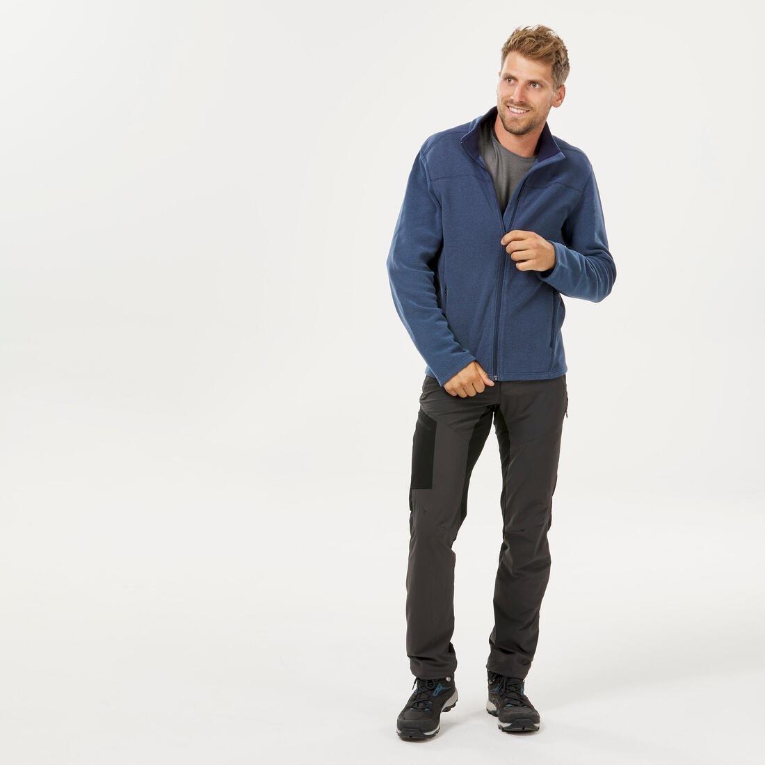 Mens Hiking Fleece Jacket Mh120, Navy Blue, , large image number 4