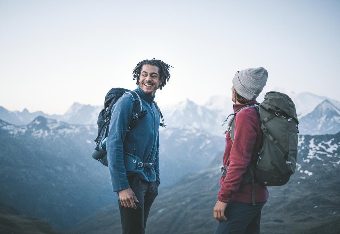 Men's  Hiking Fleece Jacket - Mh120, Navy Blue, No Color, large image number 5