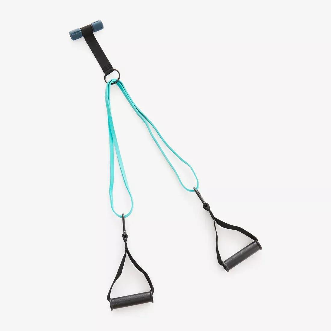 Bodybuilding Kit With Handles Door Hanger And 15 Kg Elastic - Resistance Kit, No Color, large image number 2