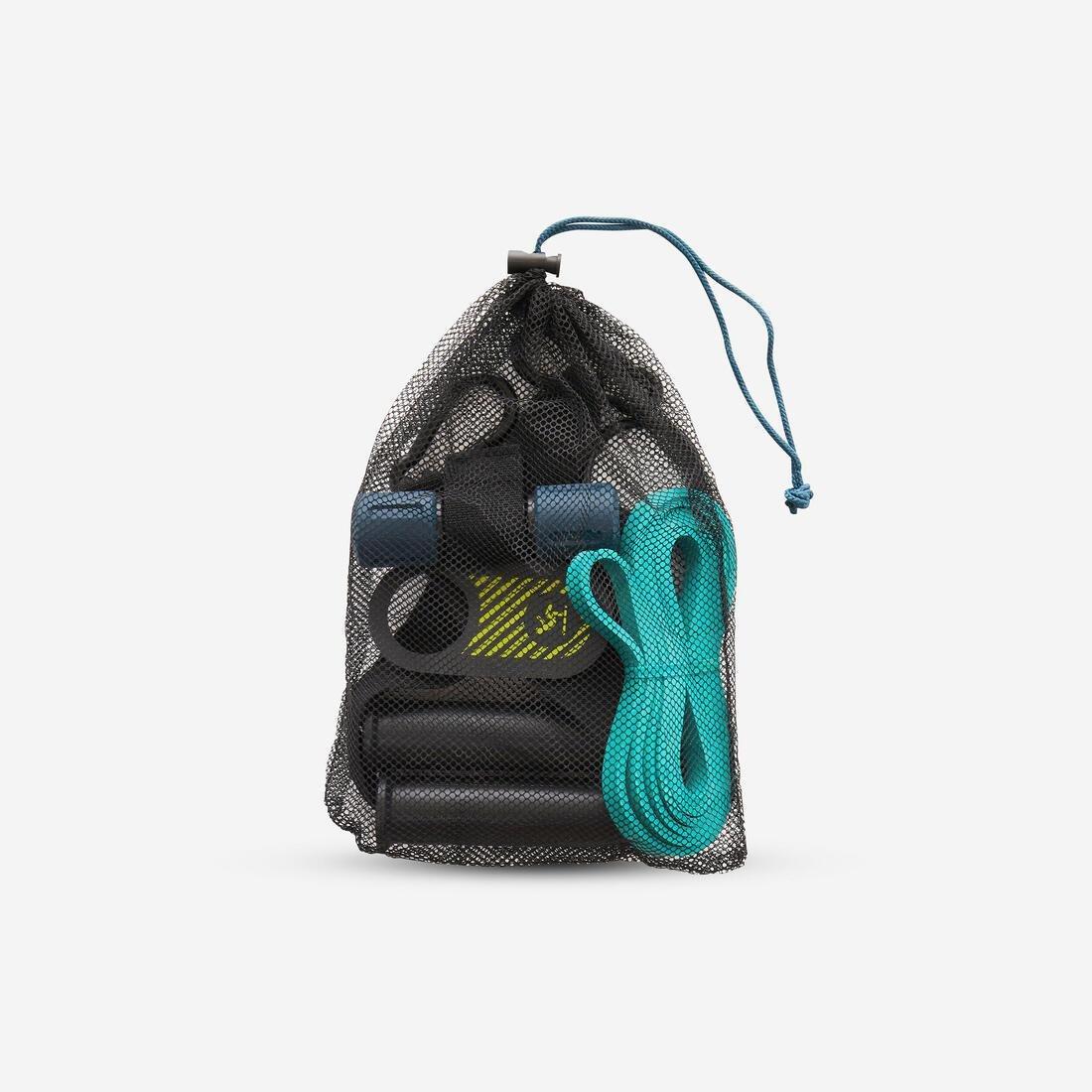 Bodybuilding Kit With Handles Door Hanger And 15 Kg Elastic - Resistance Kit, No Color, large image number 6