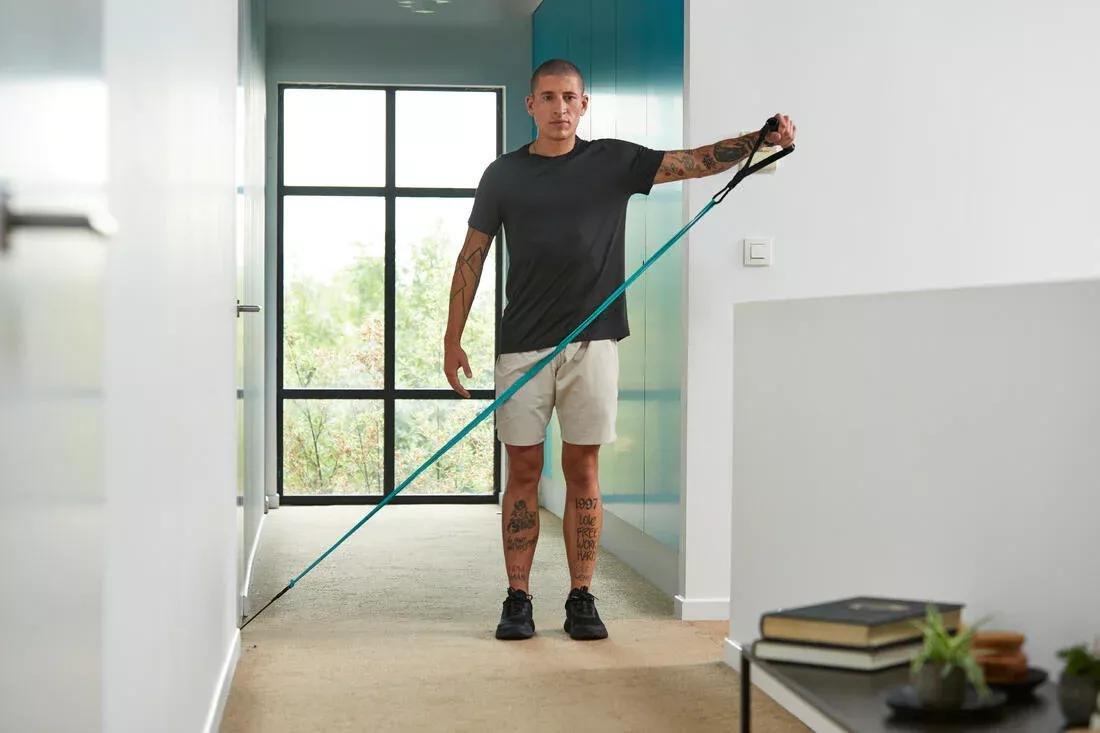 Bodybuilding Kit With Handles Door Hanger And 15 Kg Elastic - Resistance Kit, No Color, large image number 12