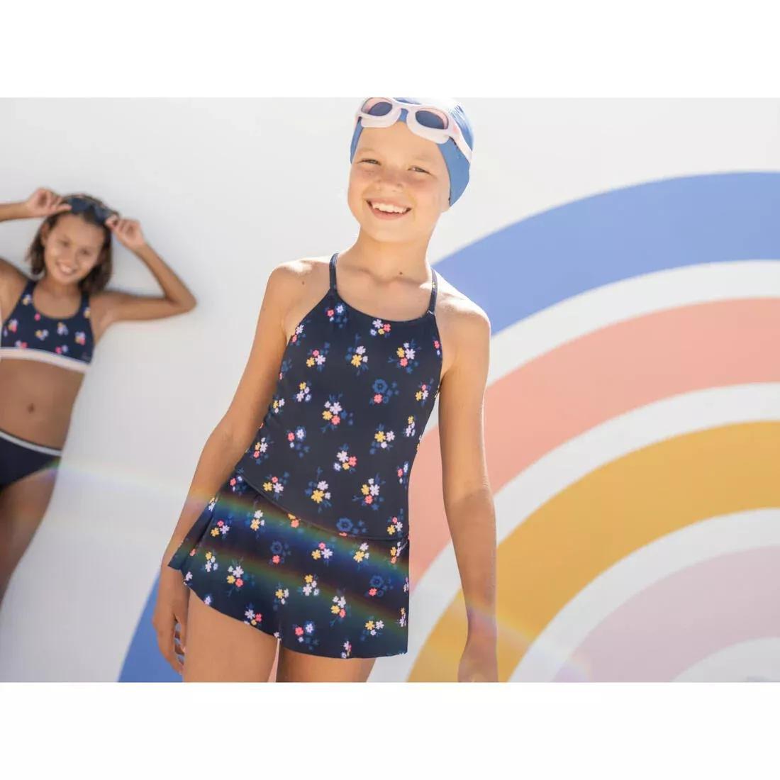 Kids Girls Swimming One-Piece Swimsuit - Lila All Omi 100, Navy, , large image number 12