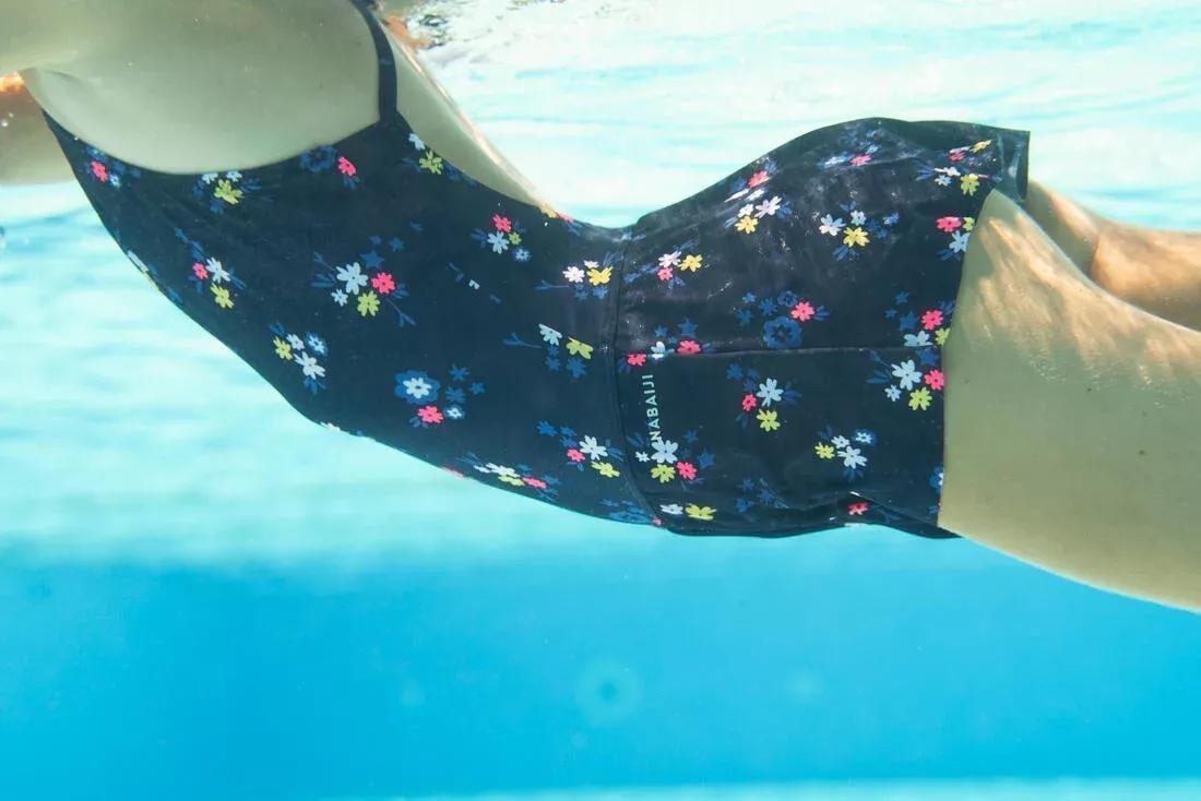 Kids Girls Swimming One-Piece Swimsuit - Lila All Omi 100, Navy, , large image number 14