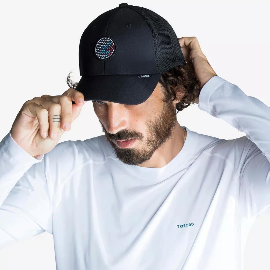 BLACK Adults' Sailing Cap 500, No Color, medium