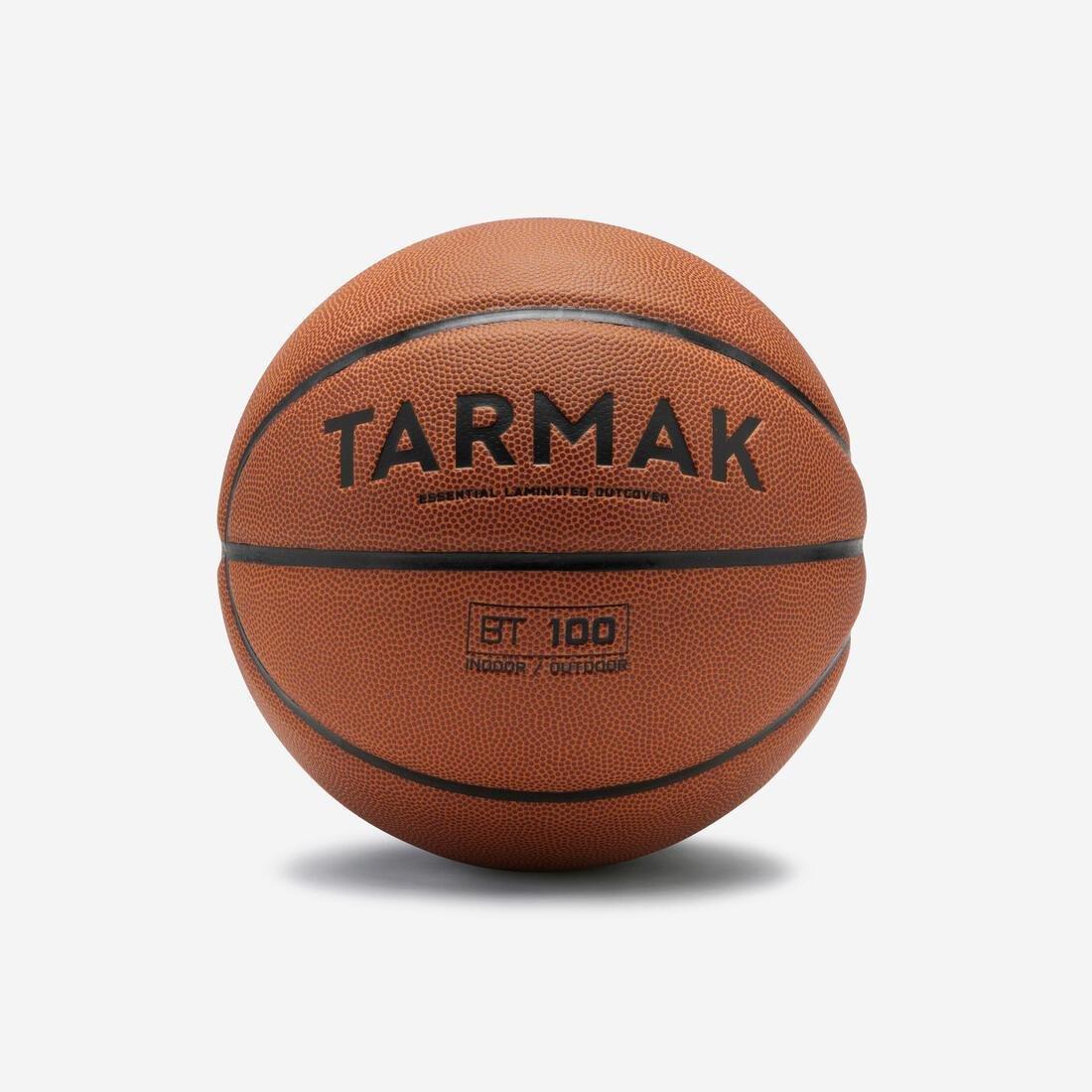 Kids Unisex Size 5 Beginner Basketball - Bt100 Under Age 10, Orange, No Color, large image number 3