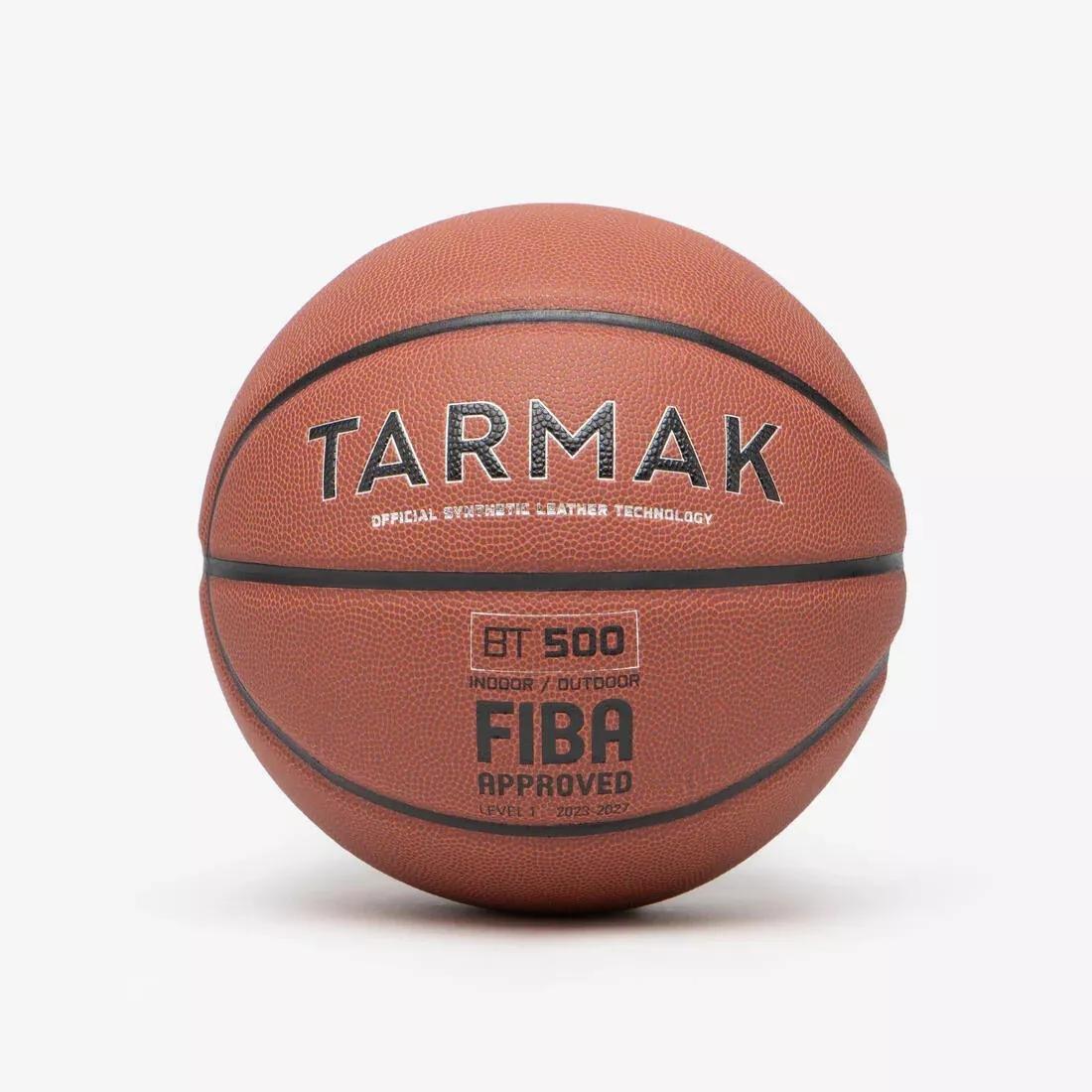 Size 6 Fiba Basketball - Bt500 Touch, Orange, No Color, medium