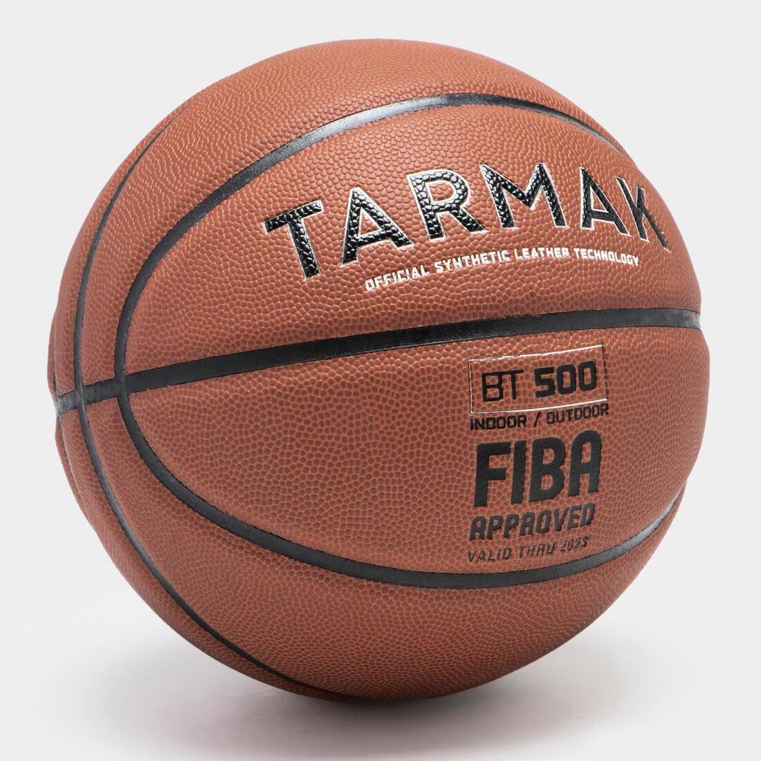 Size 6 Fiba Basketball - Bt500 Touch, Orange, No Color, medium