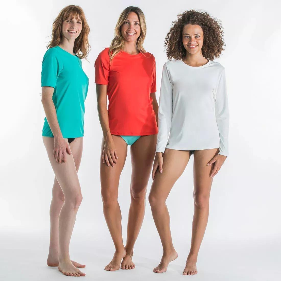 Women Surfing Long-Sleeved Uv-Resistant T-Shirt, Snow White, , large image number 3