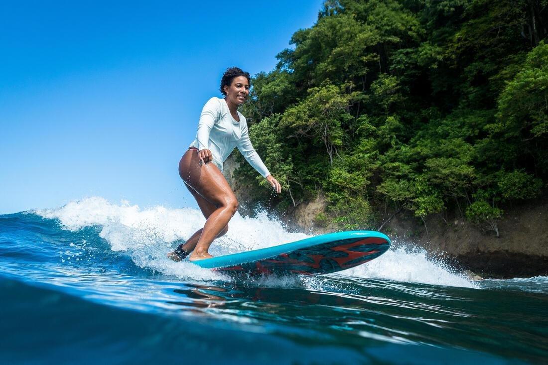 Women Surfing Long-Sleeved Uv-Resistant T-Shirt, Snow White, , large image number 14
