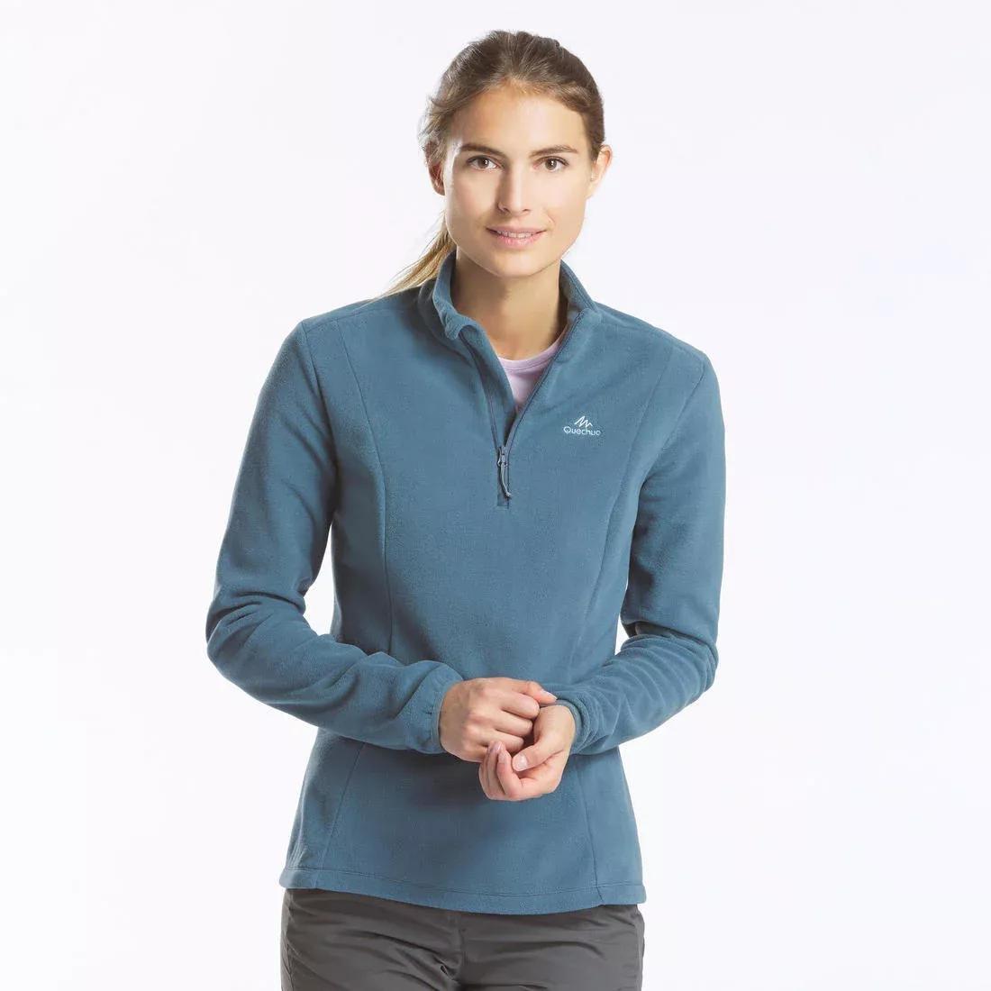 Womens Mountain Walking Fleece - Mh100, Burgandy, No Color, large image number 7