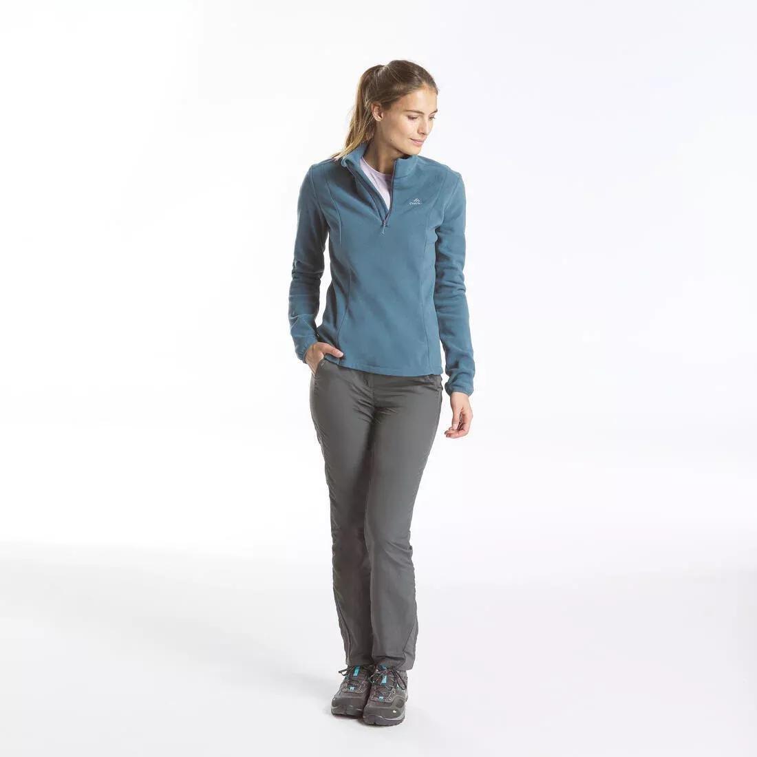 Womens Mountain Walking Fleece - Mh100, Burgandy, No Color, large image number 8