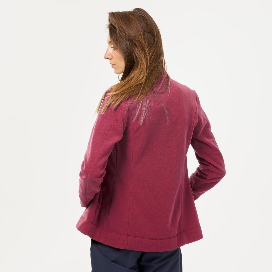 Womens Hiking Fleece Jacket - Mh120, Burgandy, No Color, large image number 3