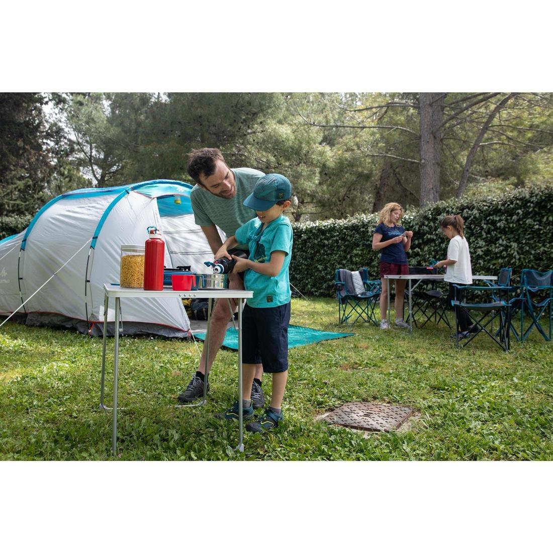 Camping Tent With Poles - Arpenaz 4.1 - 4 Person - 1 Bedroom, Blue, No Color, large image number 9