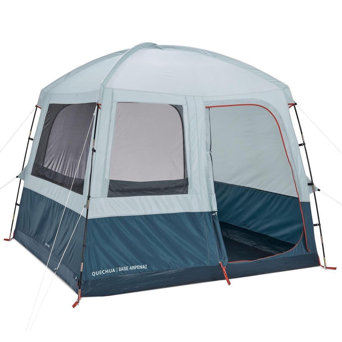 Camping Living Room With Poles -6-Person- Arpenaz Base M, Blue, No Color, large image number 0