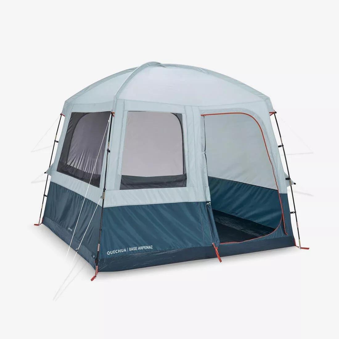 Camping Living Room With Poles -6-Person- Arpenaz Base M, Blue, No Color, large image number 1