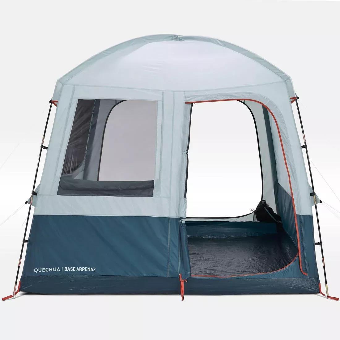 Camping Living Room With Poles -6-Person- Arpenaz Base M, Blue, No Color, large image number 7