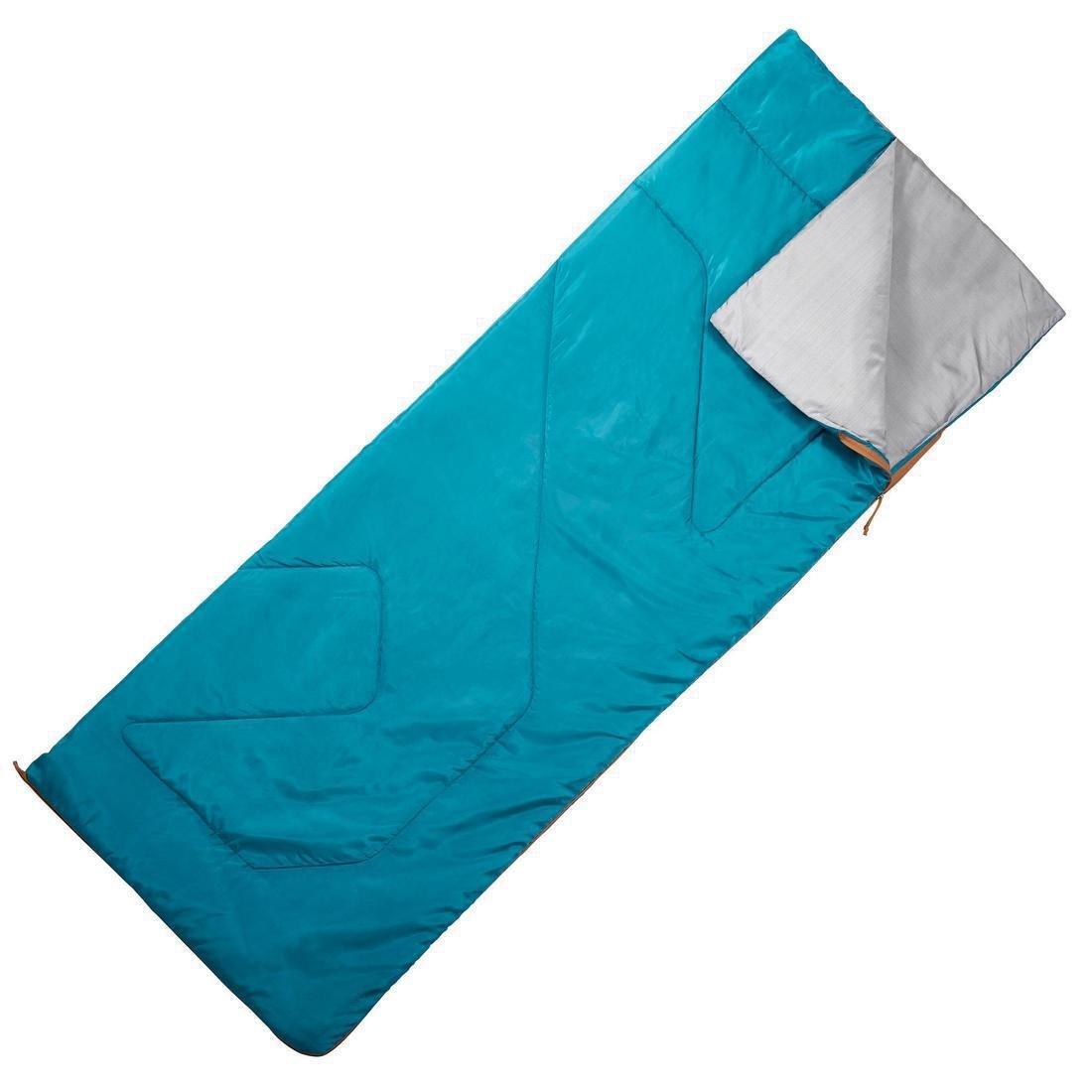 Camping Sleeping Bag - Arpenaz 20C, Turquoise, No Color, large image number 4