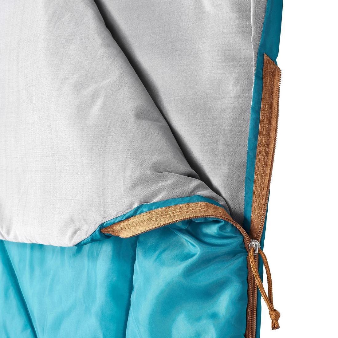 Camping Sleeping Bag - Arpenaz 20C, Turquoise, No Color, large image number 7