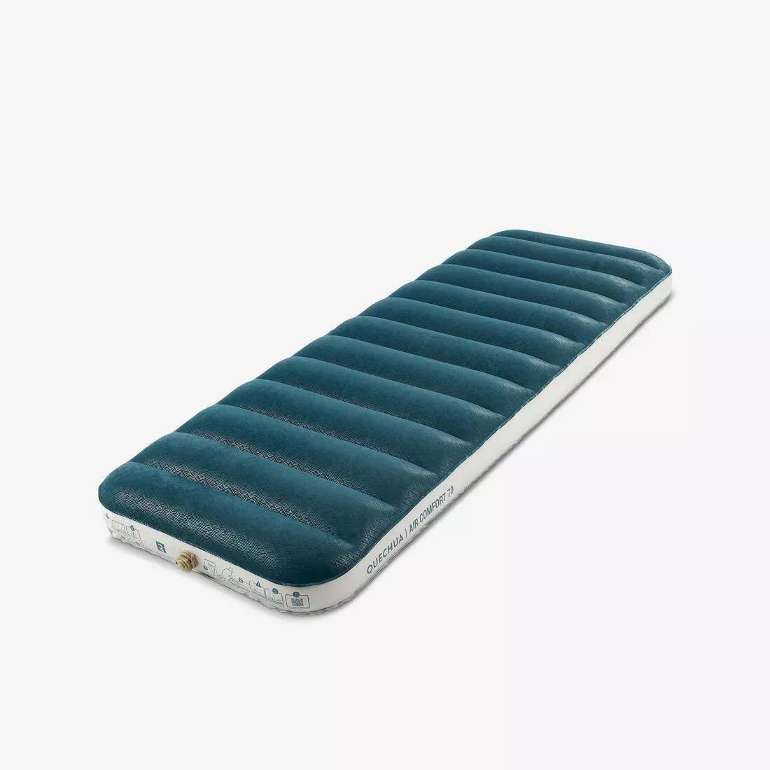 Inflatable Camping Mattress - Air Comfort 70 Cm 1 Person, Navy, No Color, large
