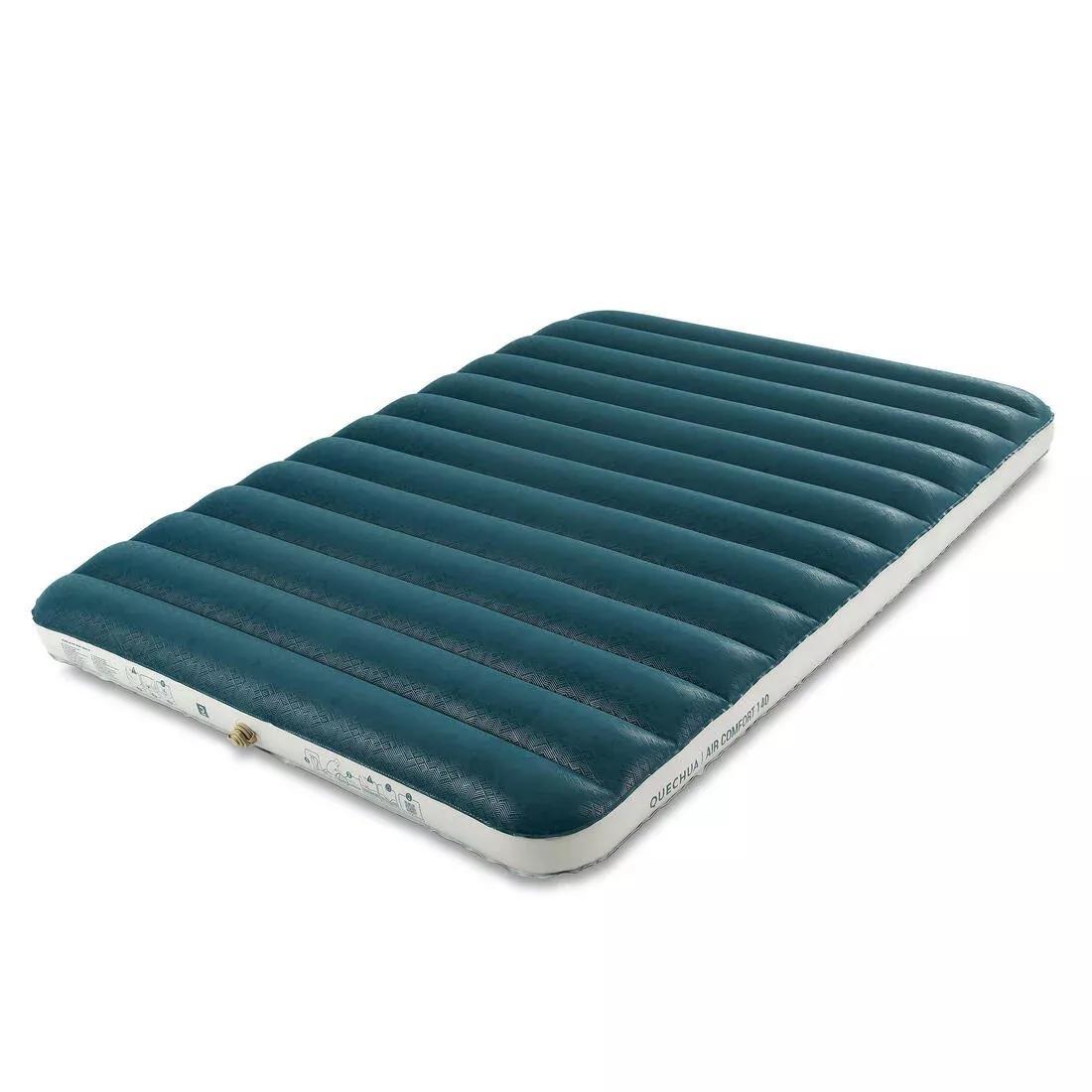 Inflatable Camping Mattress Air Comfort 2 People, Green, No Color, large image number 0