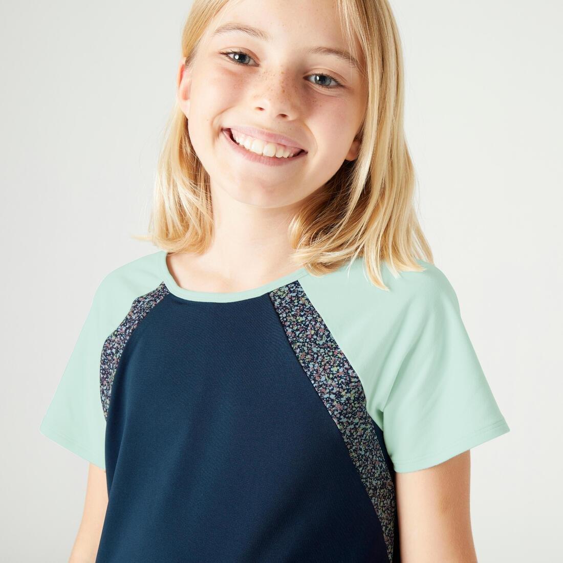 Kids Girls Breathable T-Shirt S500 - Printed, Blue, , large image number 1