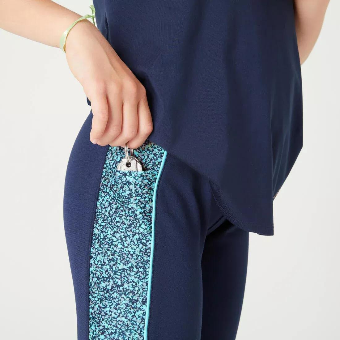 Kids Girls Breathable Leggings - S500, Burgundy, 5401_000, large image number 8