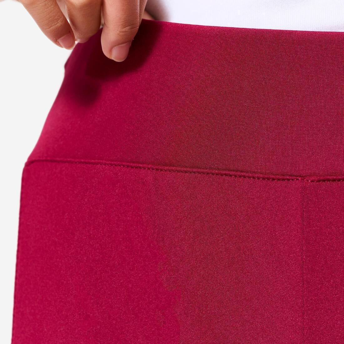 Kids Girls Breathable Leggings - S500, Burgundy, No Color, large image number 12