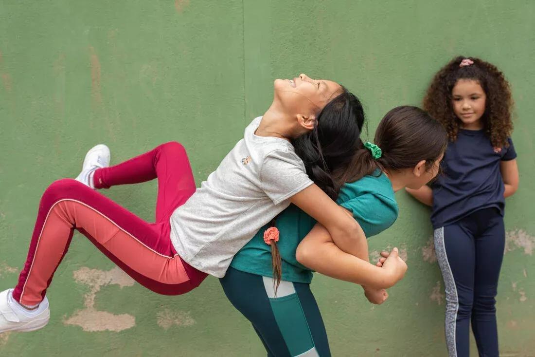 Kids Girls Breathable Leggings - S500, Burgundy, 5401_000, large image number 14