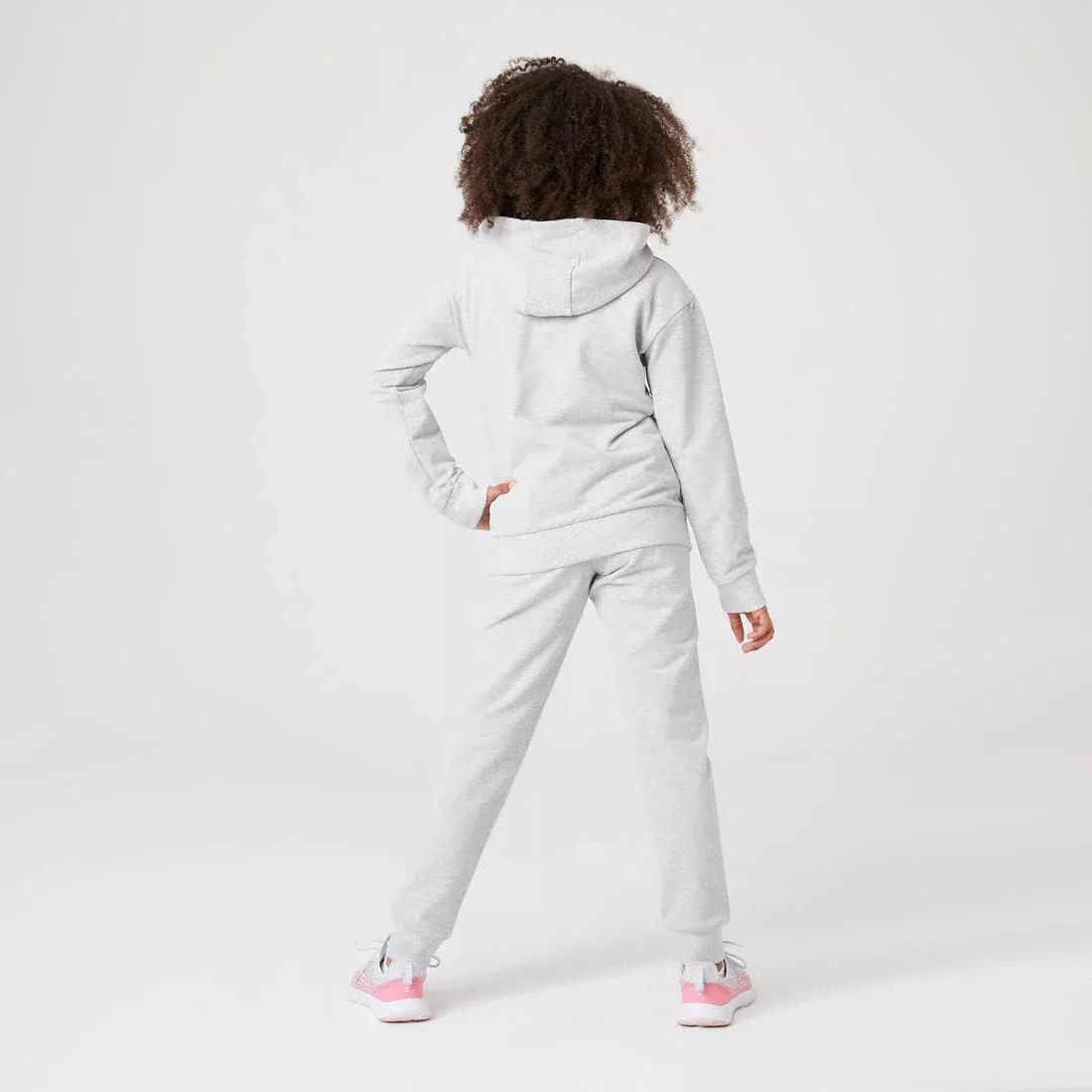 Kids Exercise Tracksuit 500, Light Grey, No Color, large image number 1