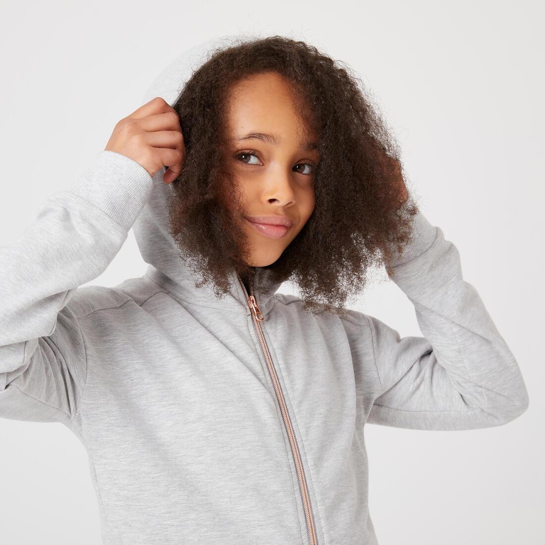 Kids Exercise Tracksuit 500, Light Grey, No Color, large image number 2