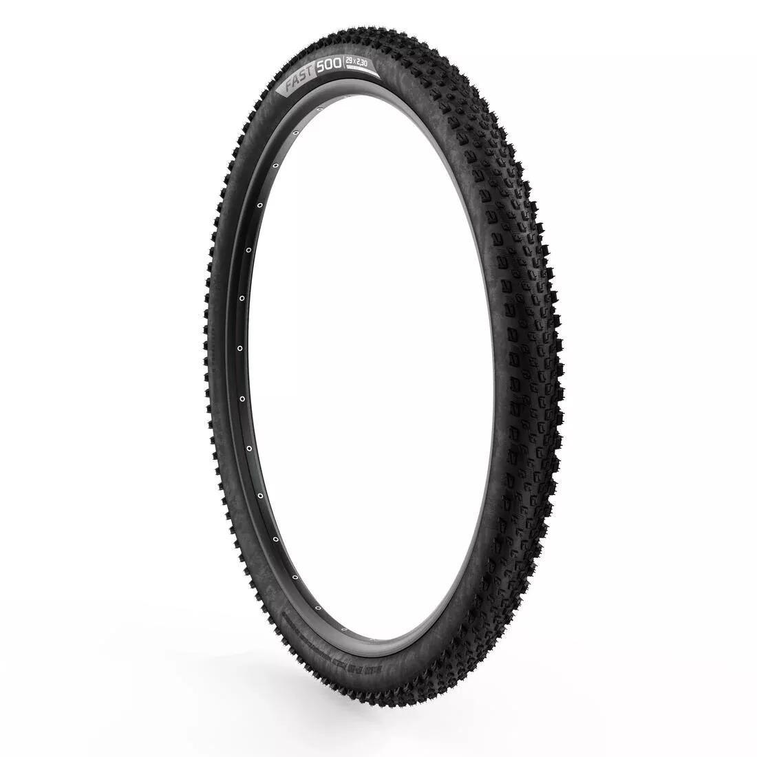 BLACK 29 x 2.30 Mountain Biking Cross-Country Tyre XC Fast 500, No Color, large image number 2