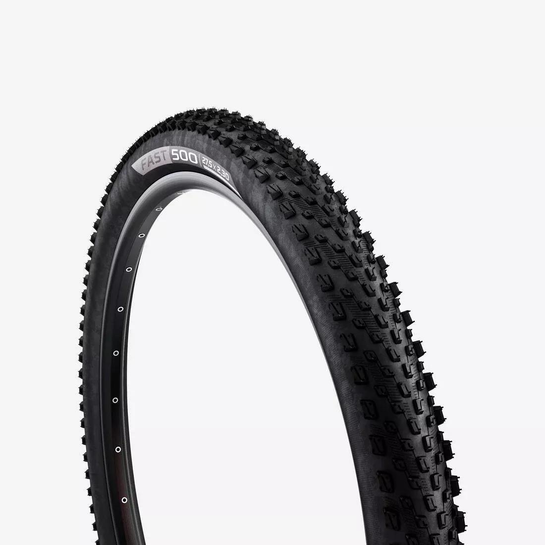 27.5 X 2.3 Mountain Biking Cross-Country Tyre XC Fast, Black, No Color, large image number 0