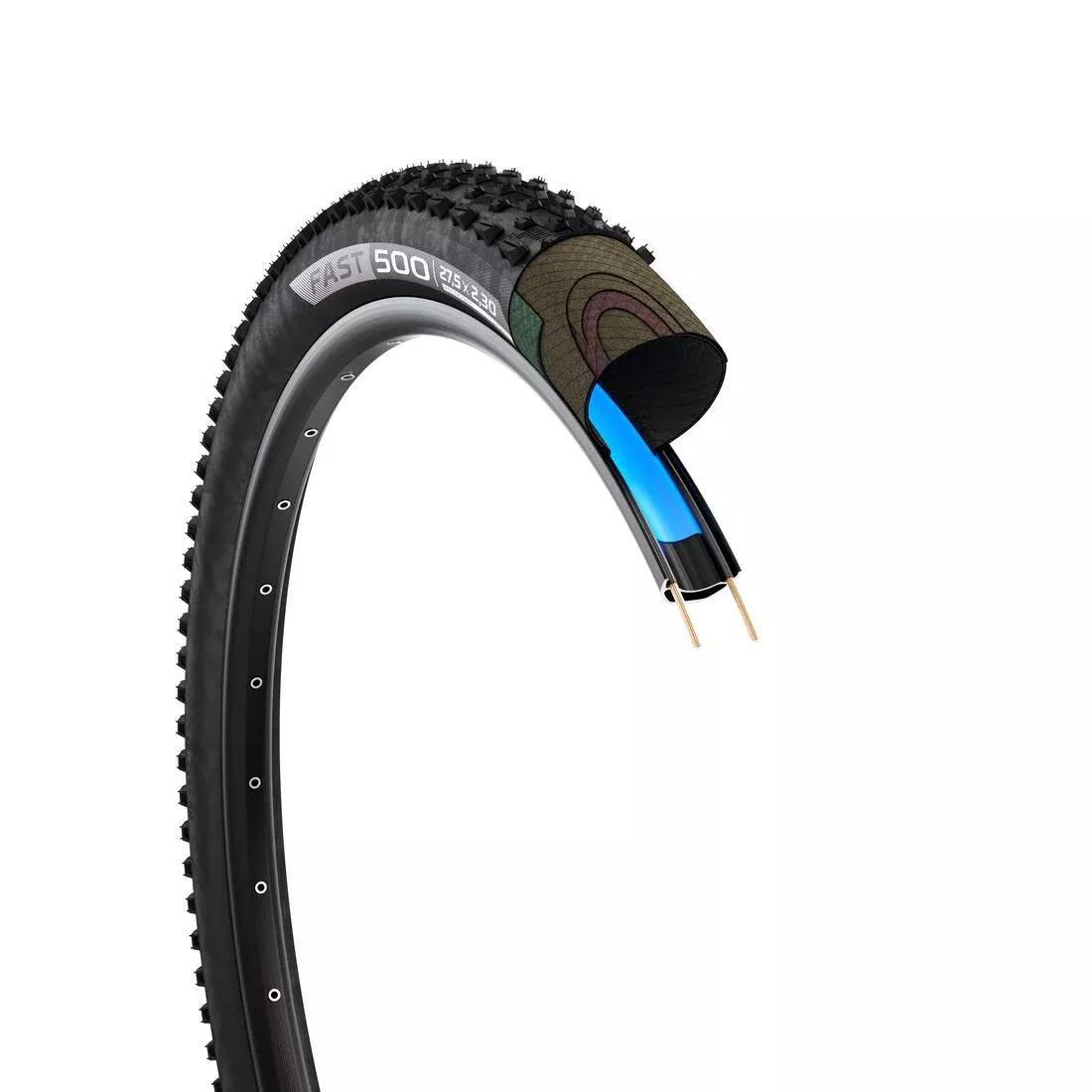 27.5 X 2.3 Mountain Biking Cross-Country Tyre XC Fast, Black, No Color, large image number 3