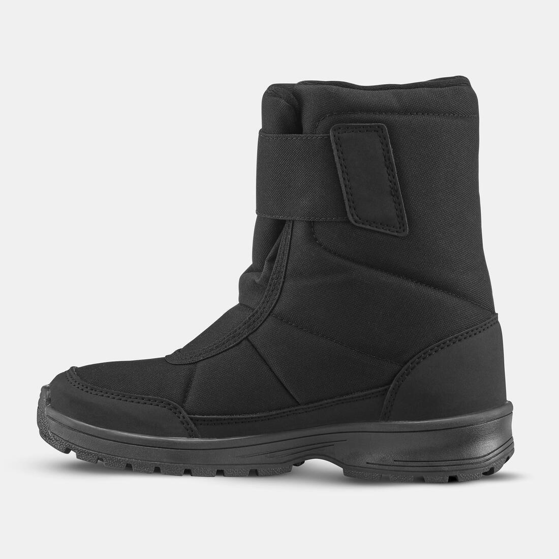 BLACK Kids' warm waterproof snow winter hiking boots SH100, , large image number 2