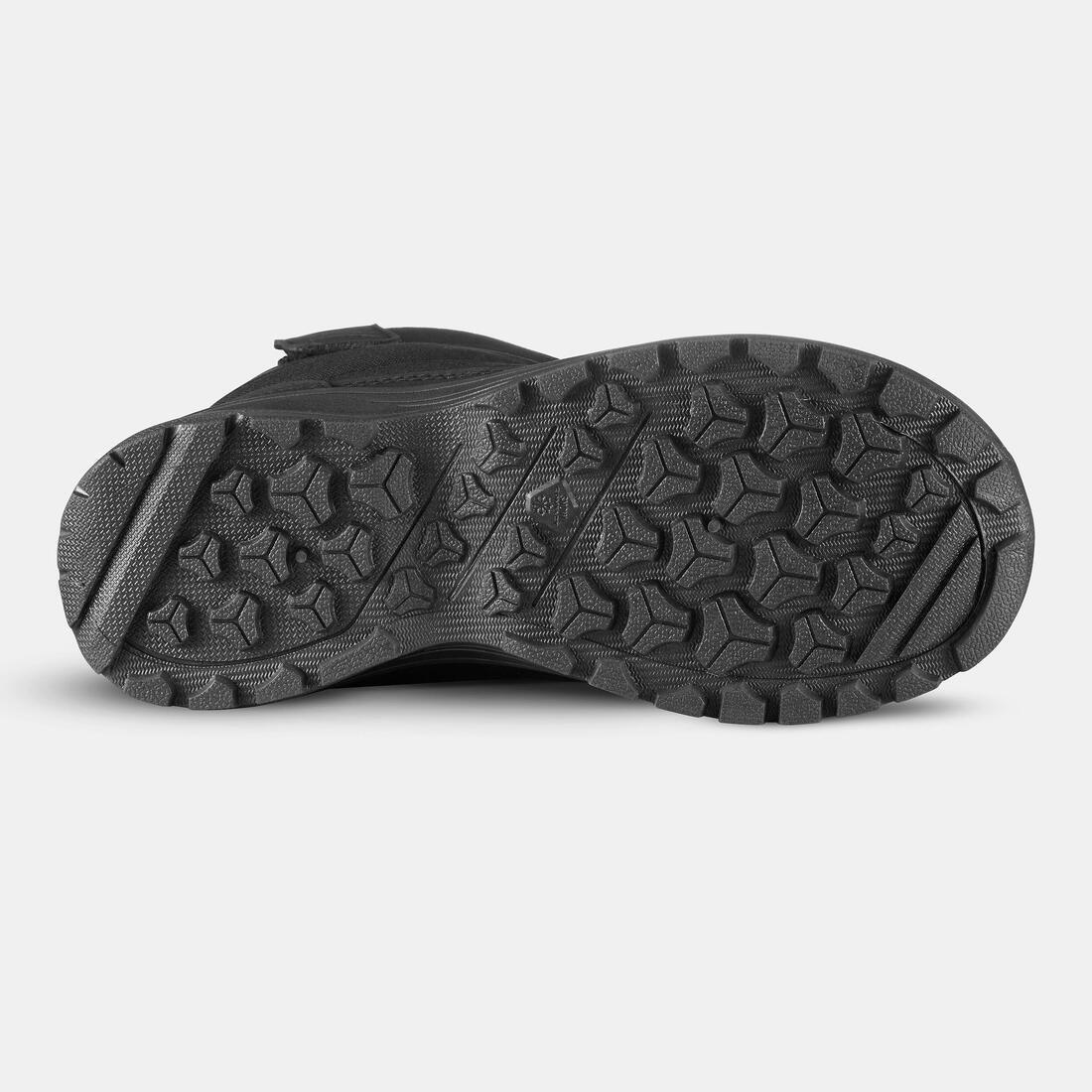 BLACK Kids' warm waterproof snow winter hiking boots SH100, , large image number 3