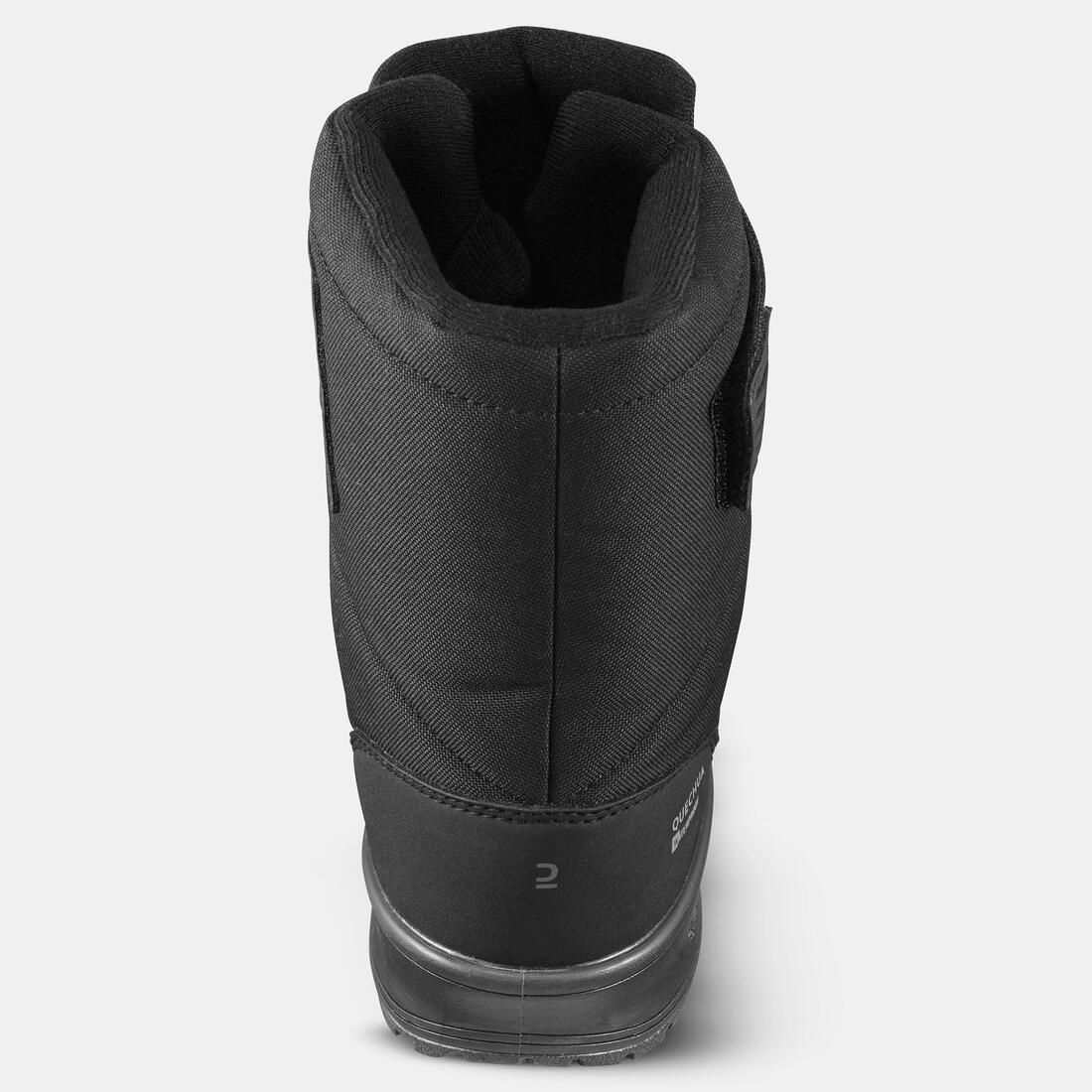BLACK Kids' warm waterproof snow winter hiking boots SH100, , large image number 6