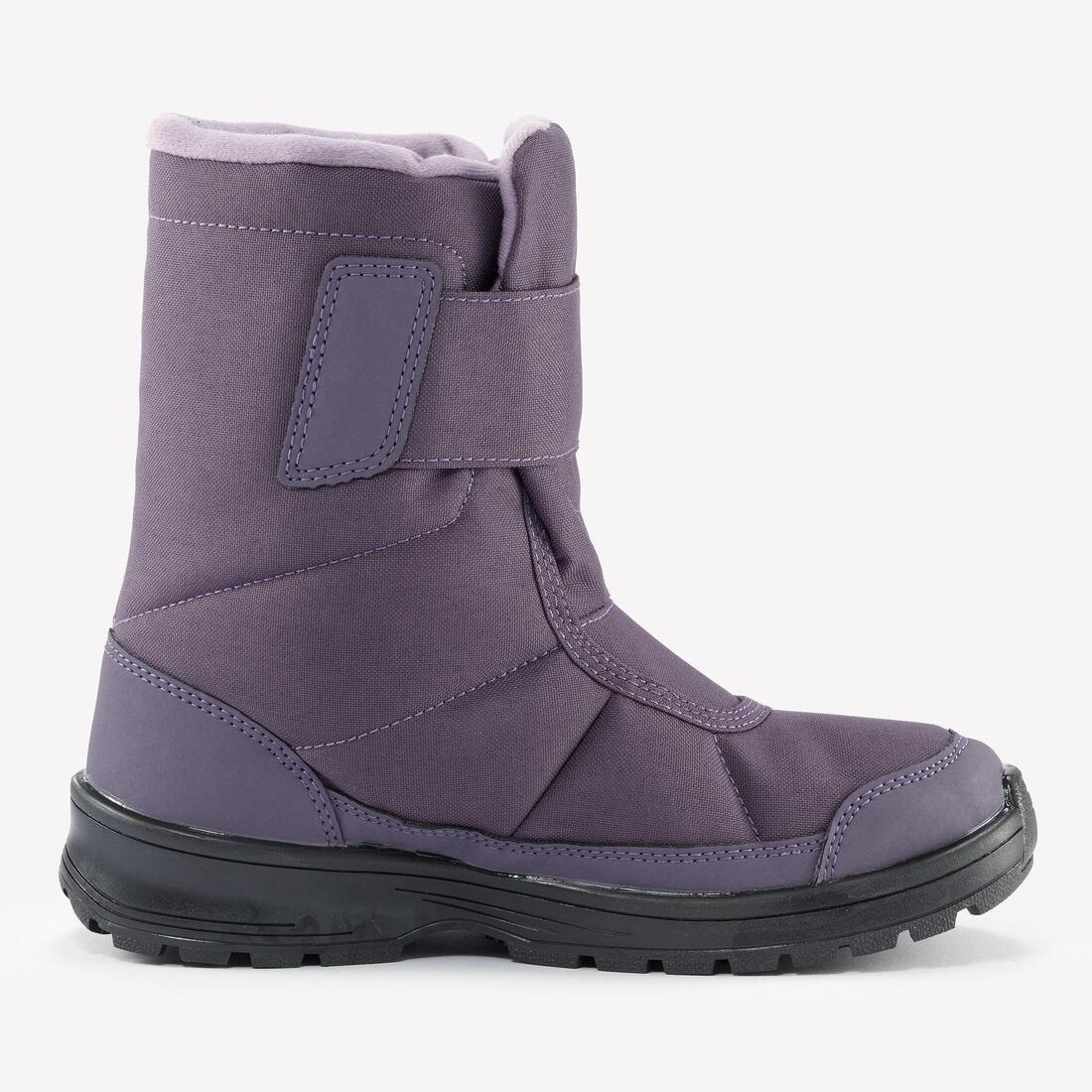 Kids Girls Warm Waterproof Snow Winter Hiking Boots - SH100, Purple, No Color, large image number 6