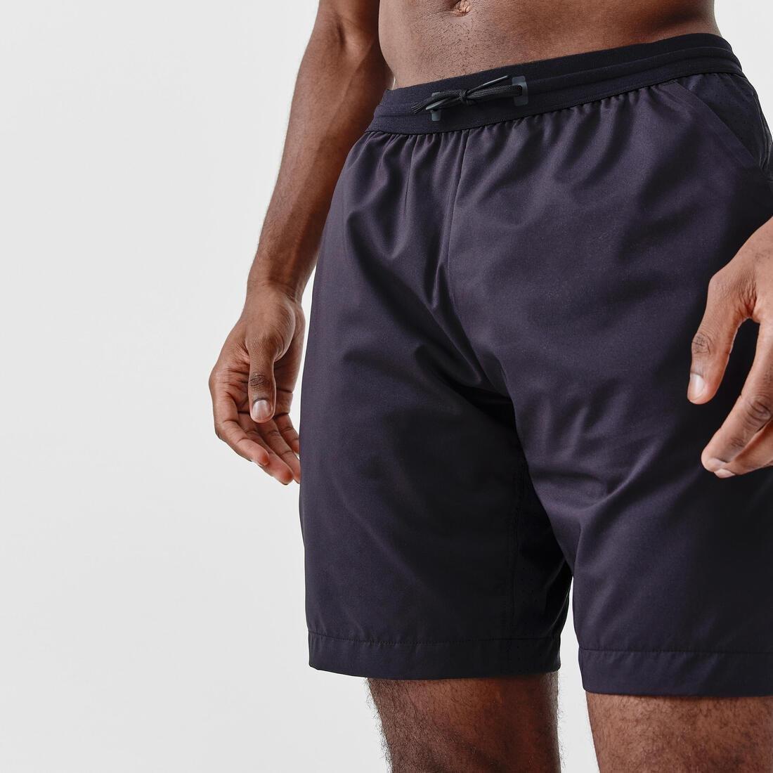Mens Running Breathable Shorts Dry+, Black, , large image number 3
