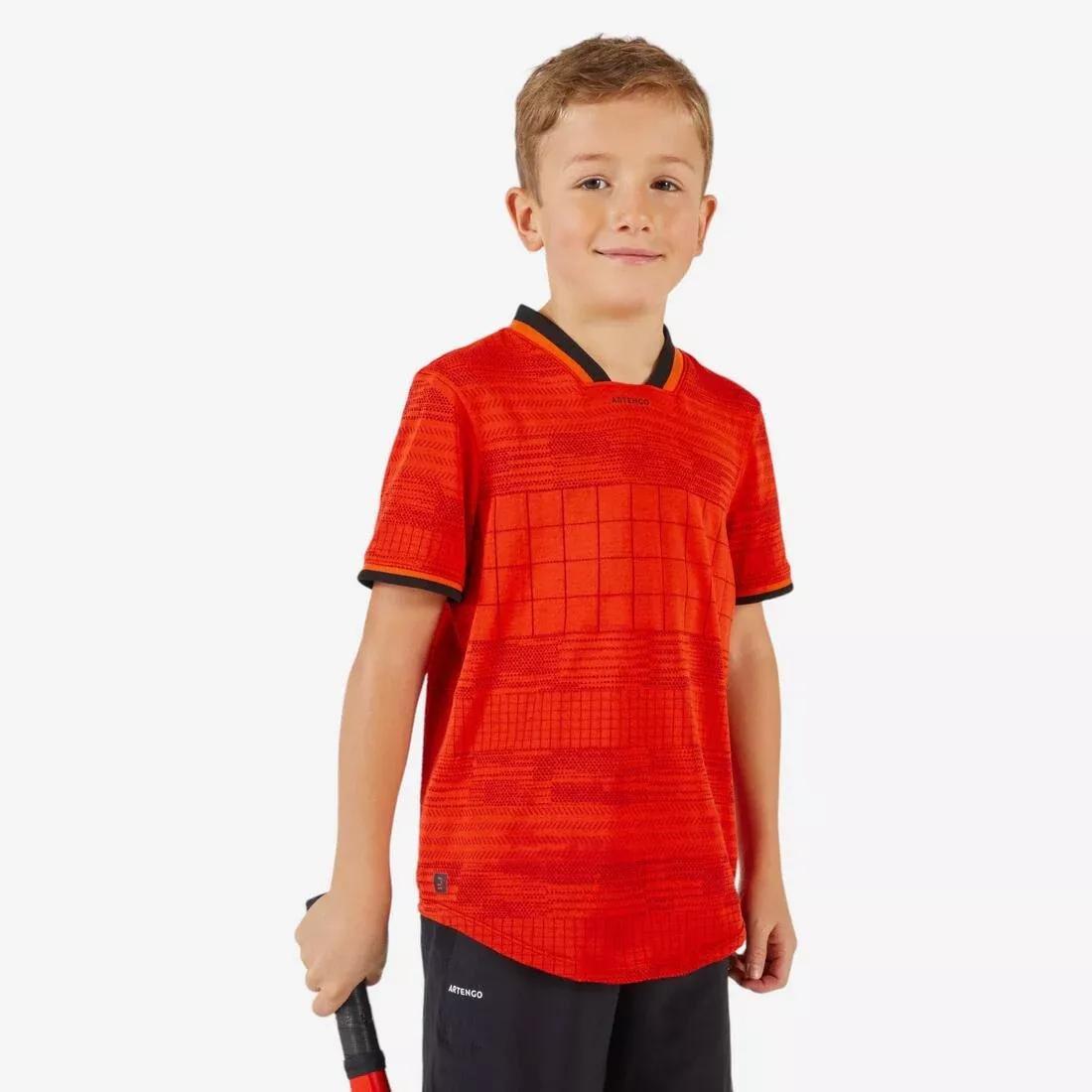 Kids Unisex Tennis T-Shirt - Tts900, Red, , medium