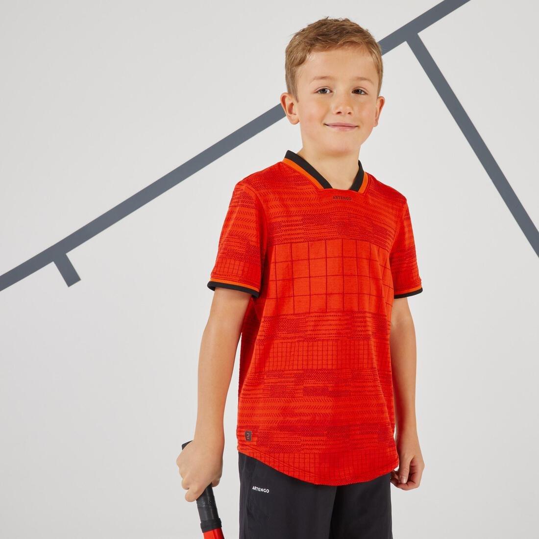 Kids Unisex Tennis T-Shirt - Tts900, Red, , large image number 7