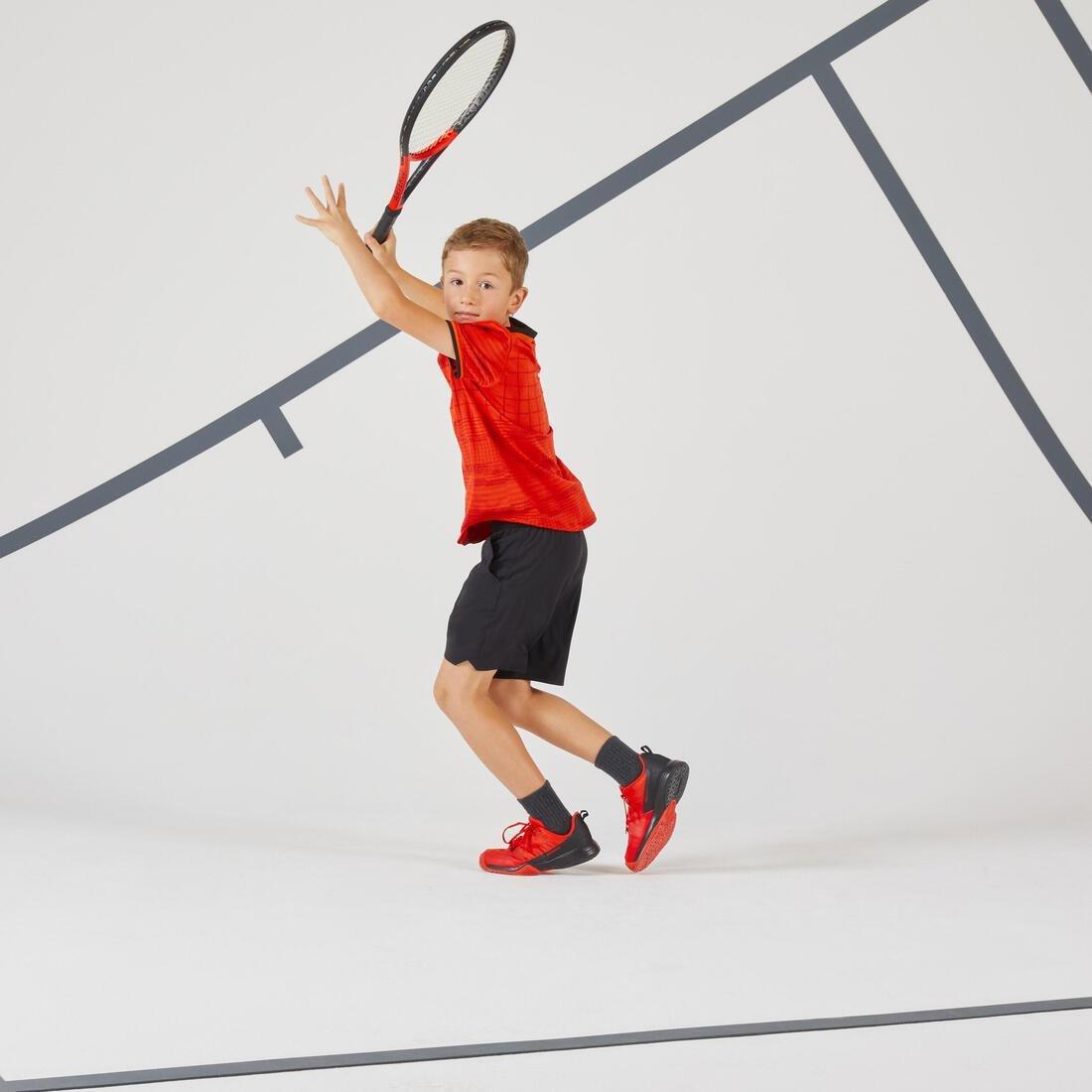 Kids Unisex Tennis T-Shirt - Tts900, Red, , large image number 8