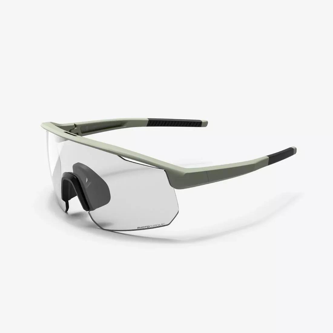 Perf 500 Light Adult Cycling Photochromic Sunglasses, Green, No Color, large image number 0