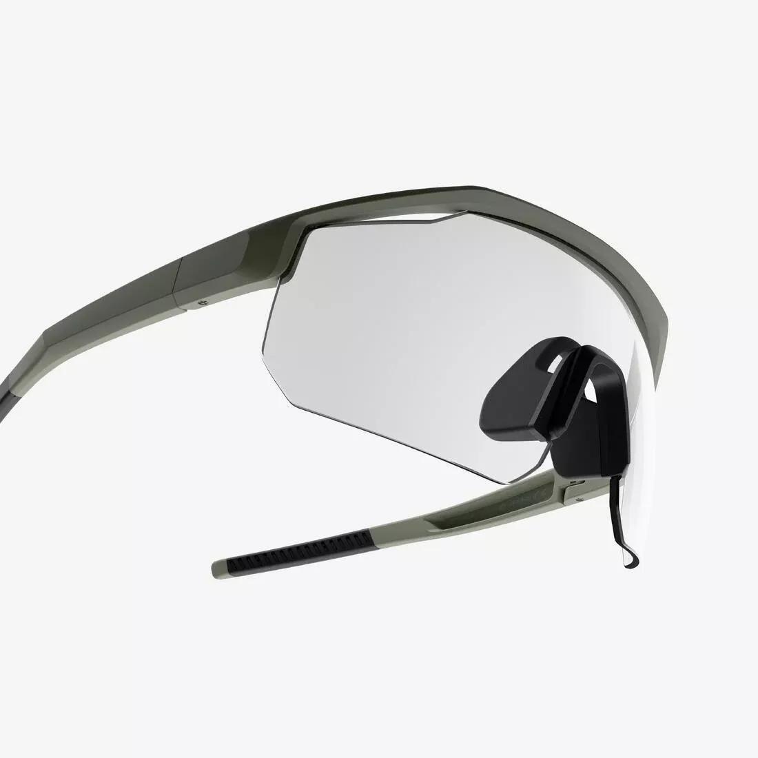 Perf 500 Light Adult Cycling Photochromic Sunglasses, Green, No Color, large image number 5
