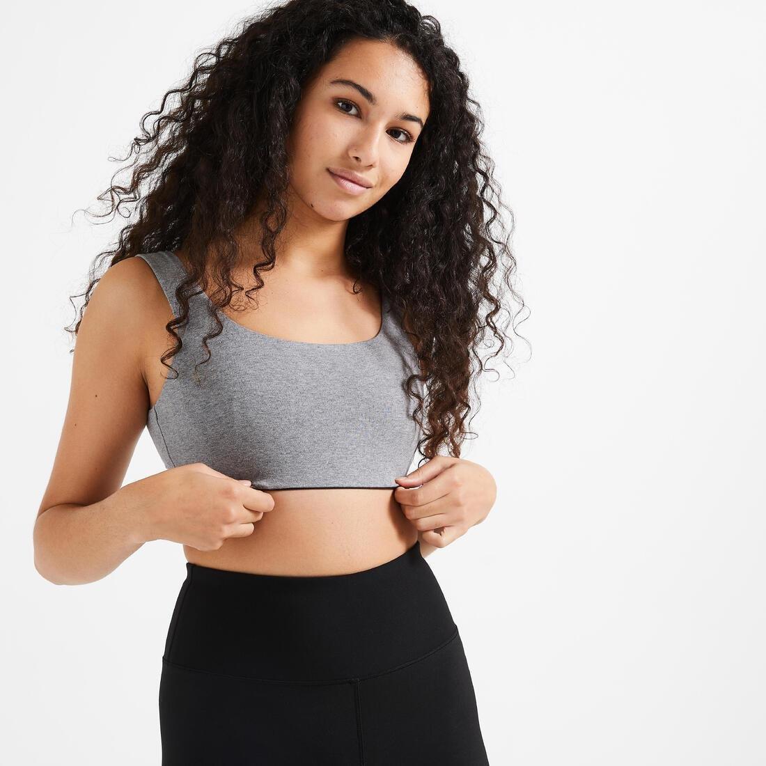 Light Support Fitness Bra 120, Grey, , large image number 0