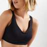 DOMYOS - Moderate Support Fitness Sports Bra 540, Black