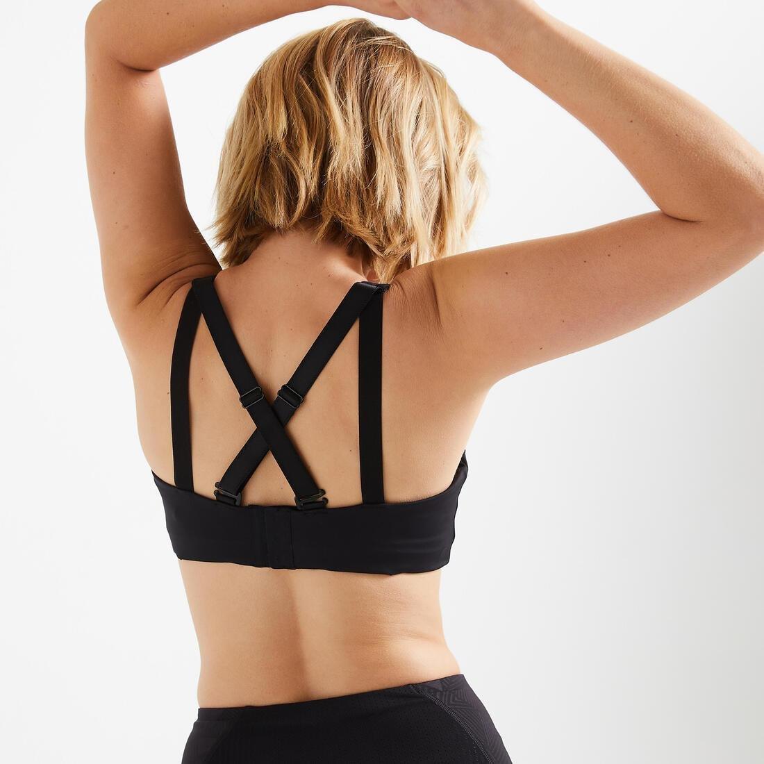 Moderate Support Fitness Sports Bra 540, Black, , large image number 4