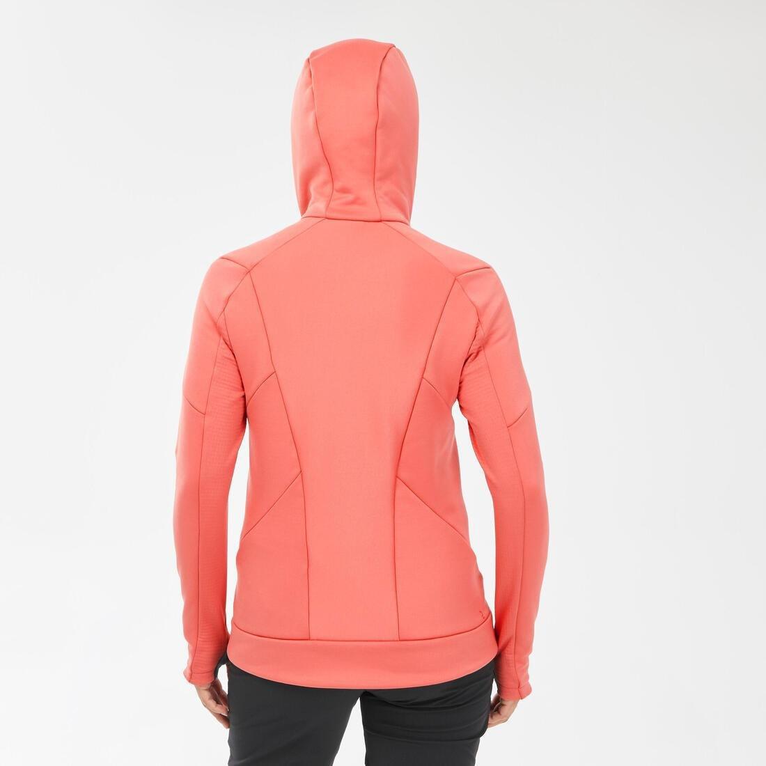 Women Hiking Fleece Jacket - Mh520 Hood, Pink, , large image number 5