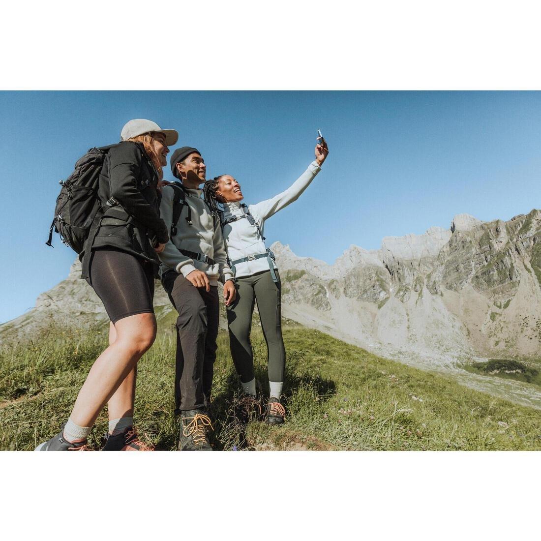 Women's Hiking Fleece Jacket - mh500 Hood, black, , large image number 2