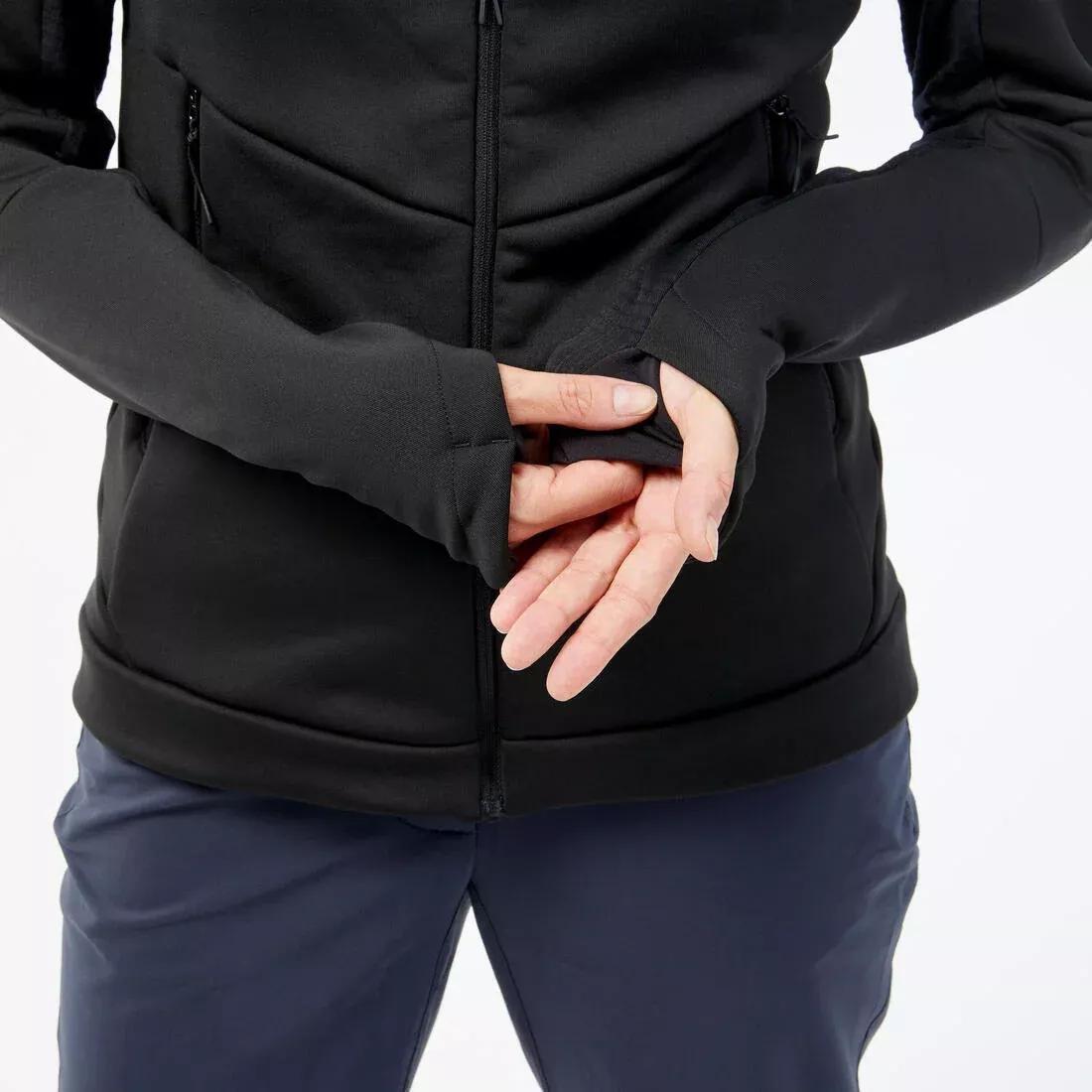 Women's Hiking Fleece Jacket - mh500 Hood, black, , large image number 8