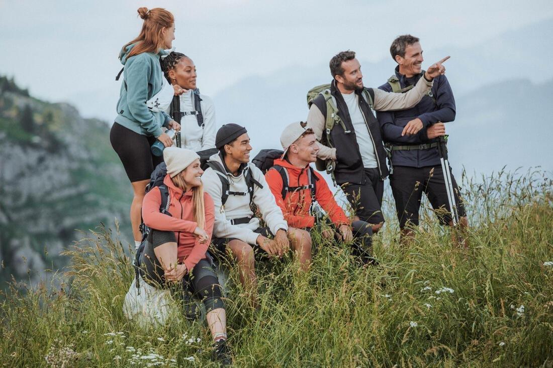 Women's MH500 Hood Fleece Jacket, Black, 5401_000, large image number 14